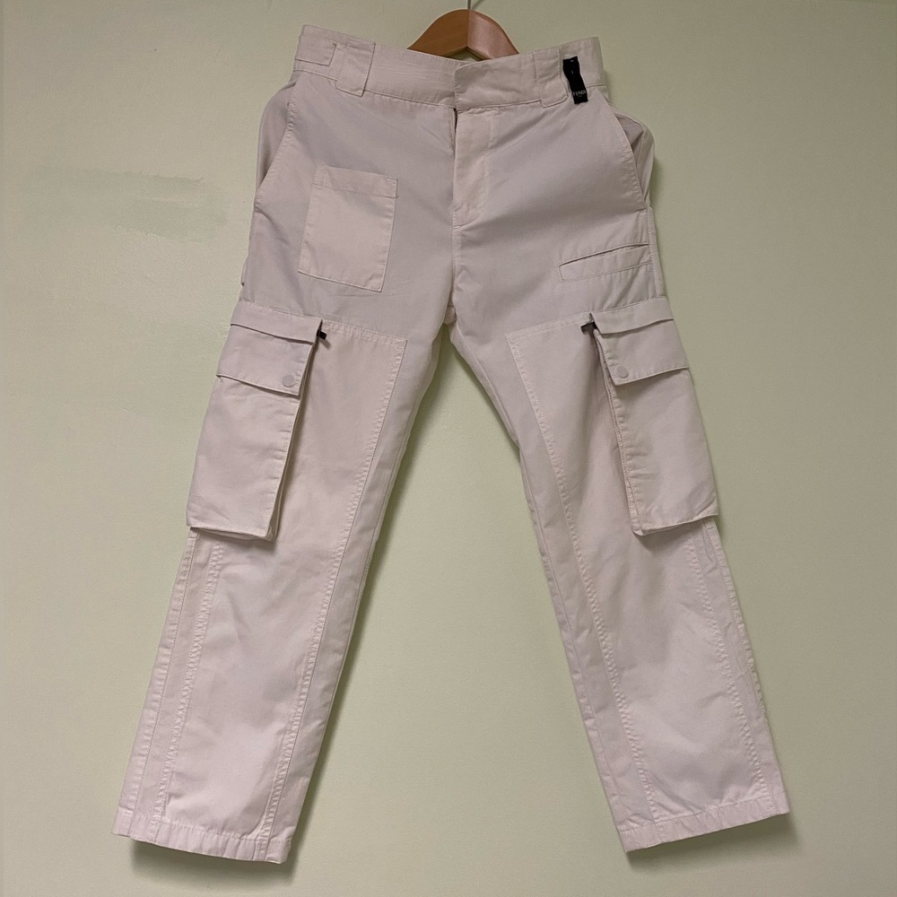 Fendi Cream Cargo Pants with Minimalist Design